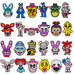 24PCS Cartoon Shoe Charms Anime Character Comic Clog Sandal Shoe Accessories Decoration Buckle Fit Wristbands Kids Gifts