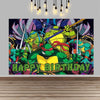 Teenage Mutant Ninja Turtles Happy Birthday Backdrop Banner Cartoon Theme Kids Boys Party Photo Background Decor Supplies