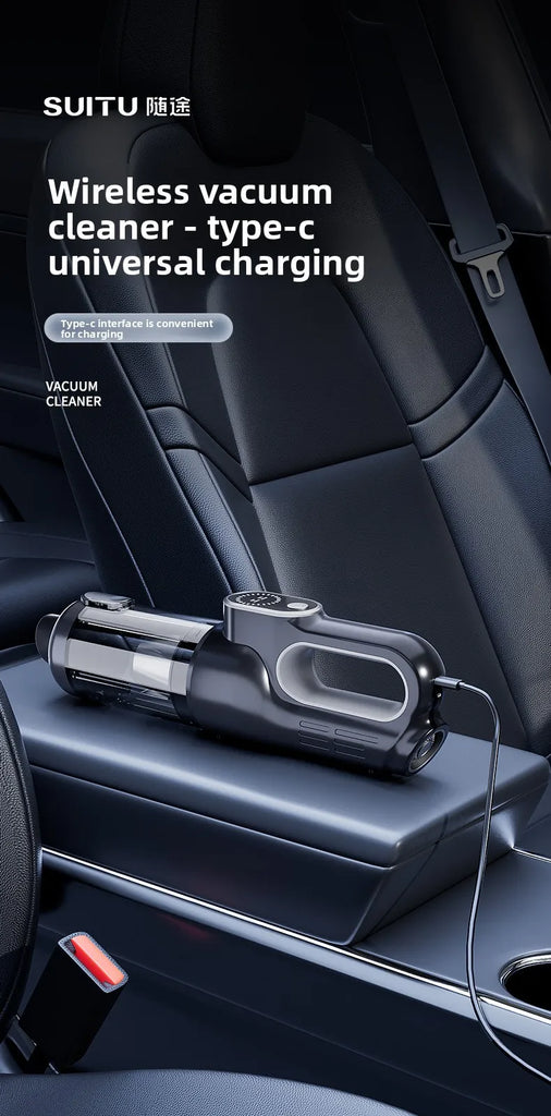 65000RPM Portable Car Vacuum Cleaner Wireless Handheld Mini Wet Dry Silent Powerful for Auto Cleaning