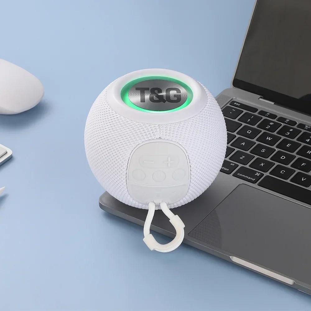 T&G TG337 Bluetooth Speaker Portable TWS Wireless Mini Bass Boombox LED Loudspeaker IPX7 Outdoor Music Player Support BT AUX FM