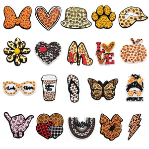 New Arrivals Cute Leopard Print Shoe Charms for Crocs Accessories Sandals Shoe Decorations Pins Grils Women Favor Gift