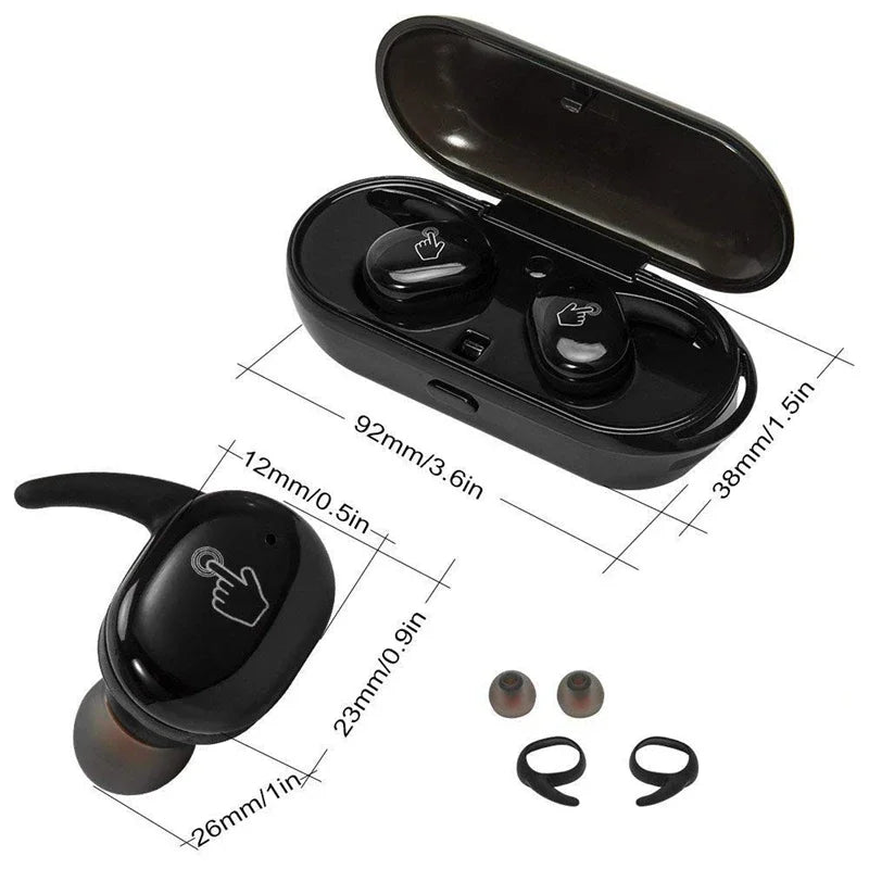 Y30 TWS Bluetooth earbuds Earphones Wireless headphones Touch Control Sports Earbuds Microphones Music Headset for xiaomi huawei