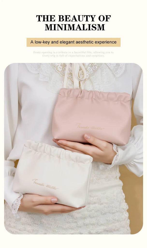 1PC PU Cosmetics Storage Bag Makeup Portable Bag Mini Lipstick Cosmetic Bag Travel Supplies Mini Carry-on Cosmetic Bag