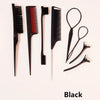 8pcs Hair Styling Comb set - Rake Combs,Rat-Tail Combs,Edge Brushes, Braiding Tools & Duckbill Clips, Special for real hair wigs