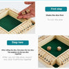 Arithmetic Dice Board Game Four-Sided Flip Card Games Box Dice Toys Wooden Flaps Dices 4 Players Party Number Game Board Games
