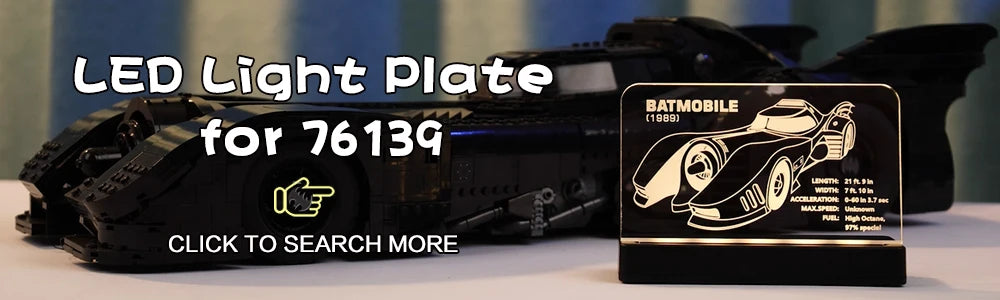 Kyglaring Led Lighting Set DIY Toys For 76139 1989 Batmobile Car  DIY Toys Set (not include the blocks set )