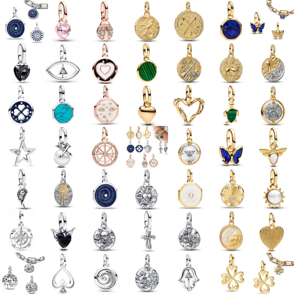 Hot Sale ME Series 925 Sterling Silver Chained Butterfly Turtle  Snake Starry Sky Charm Fit Original Bracelet Dangle Trinket