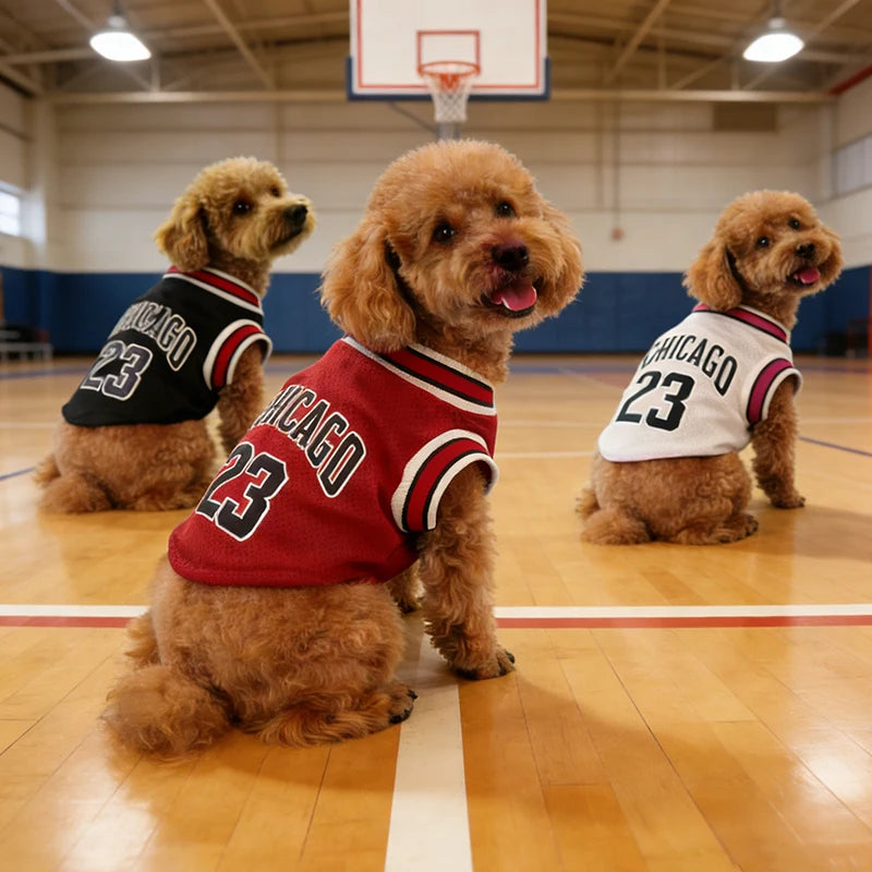 1pcs Mesh Breathable Dog Clothes Schnauzer Teddy Sport Large Dog Jersey Basketball Clothing Puppy T-Shirts Summer Pet Cat Shirts