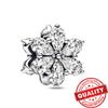 Hot Sale New Arrivals 925 Sterling Silver Snowflake Bell Christmas Series Dangle Charm Fit Original Bracelet Kids Jewelry Gift