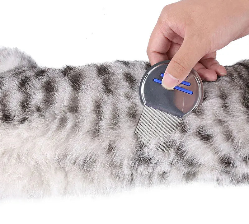 1PC Pet Flea Lice Comb Steel Grooming Combs Steel Dog Brushes Accessory Remove Flea Pet Hair Trimmer Dog Cat Grooming Tools
