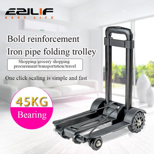 2/4-wheeled small truck with foldable pull rod, portable shopping cart, household grocery cart, small pull cart, luggage cart