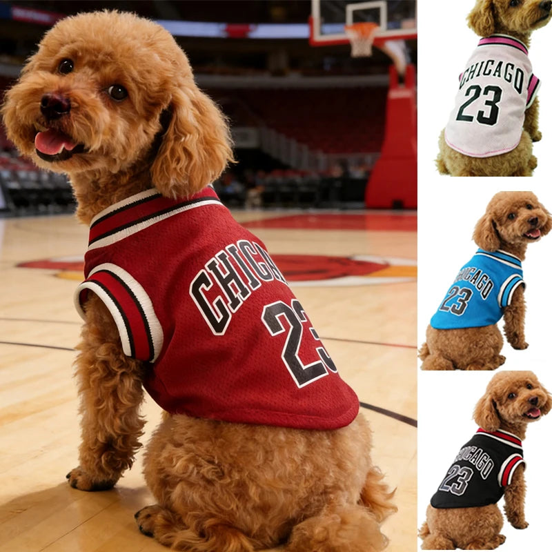 1pcs Mesh Breathable Dog Clothes Schnauzer Teddy Sport Large Dog Jersey Basketball Clothing Puppy T-Shirts Summer Pet Cat Shirts