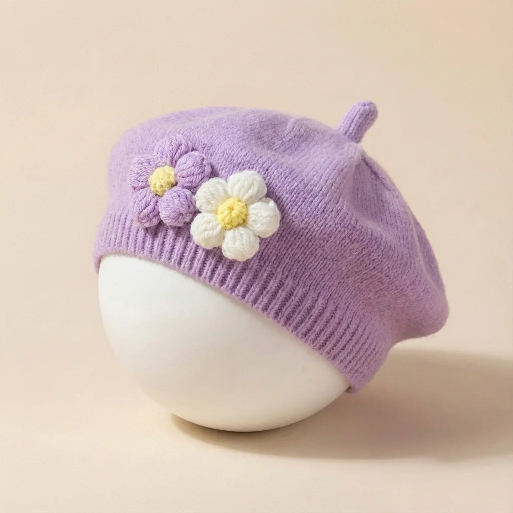New Baby Beret Spring Thin Knitted Children's Painter Hat European and American Baby Products Boys and Girls Baby Hats