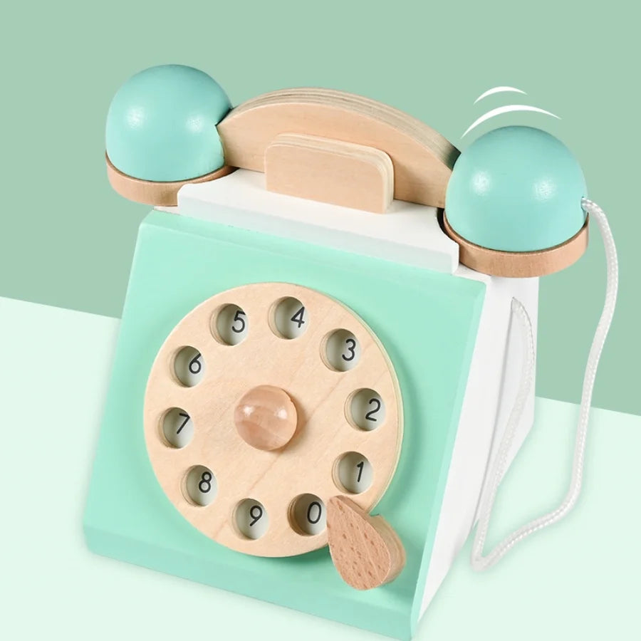 Children's simulated telephone, landline toy, baby model, early education, speaking, puzzle button, making phone calls