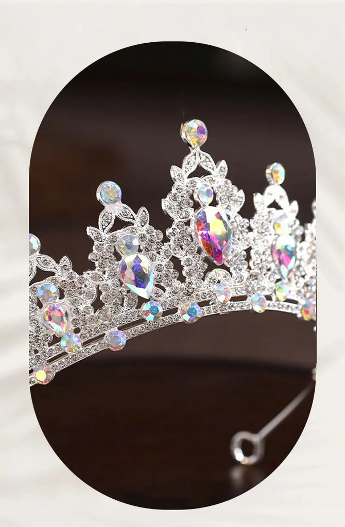 2025Bridal HeadwearWomen's Ballroom Crown Baroque Crystal Tiaras And Crowns Bridal Wedding Hair Accessories Jewelry