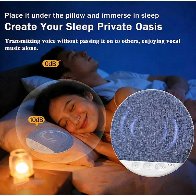 2026 New Wireless Pillow Speaker Sleep Aid Bluetooth Under Pillow Machine Speaker White Noise 30/60/90 Min Timer 9D Stereo Sound