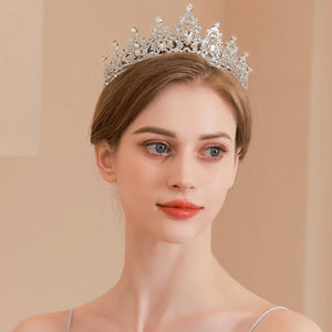 2025Bridal HeadwearWomen's Ballroom Crown Baroque Crystal Tiaras And Crowns Bridal Wedding Hair Accessories Jewelry