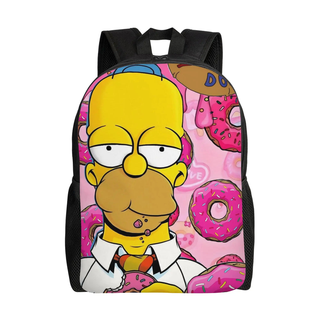 Cartoon The S-Simpsons  Women Backpack Mochila Fashion Children School Bag Laptop Rucksack Kids Large Capacity Travel Rucksack