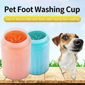 Portable Dog Paw Cleaner Cup with Soft Silicone Combs Outdoor Pet Foot Washer Quick Cleaning Brush Foot Cleaning Bucket for Pets