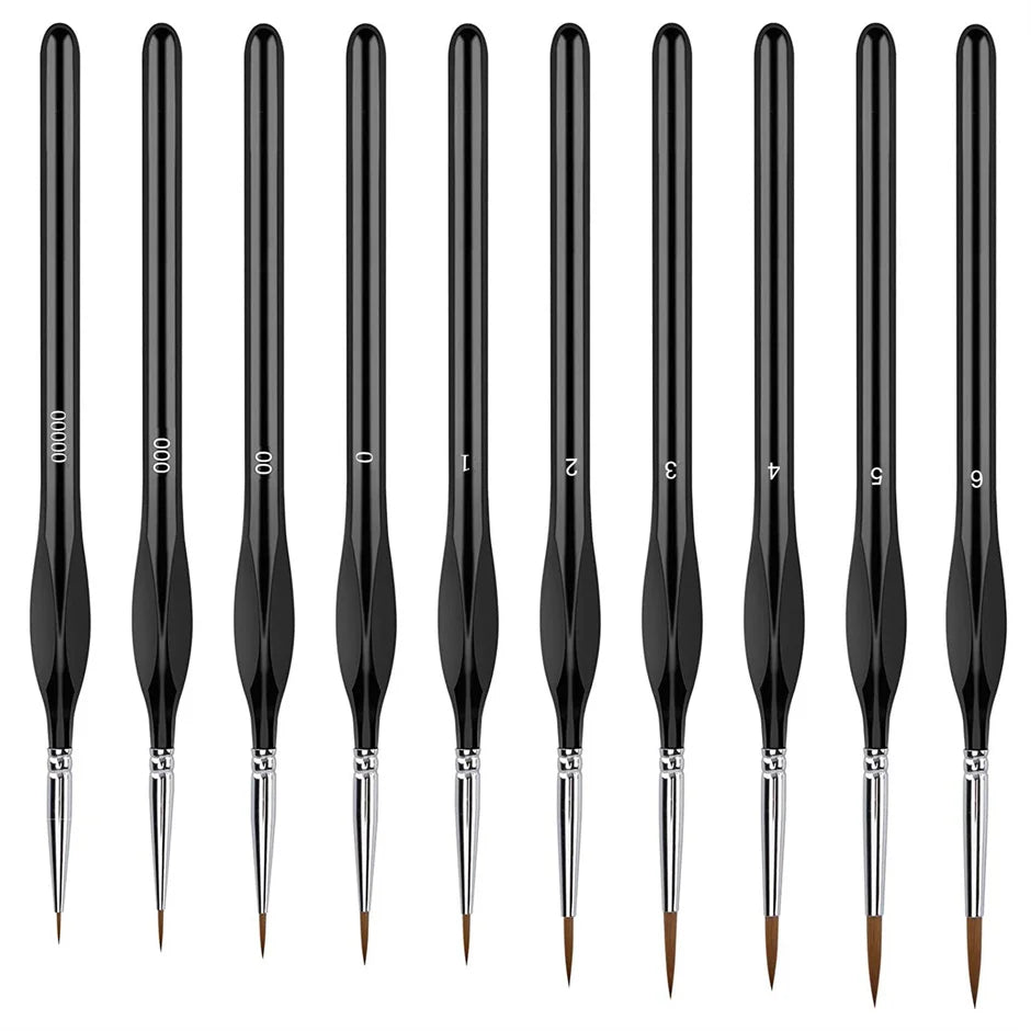 3/6/10/16Pcs Fine Micro Detail Paint Brushes Wood Handle Drybrush for Miniature Art DND  Acrylic Watercolor Painting Hobby Kits