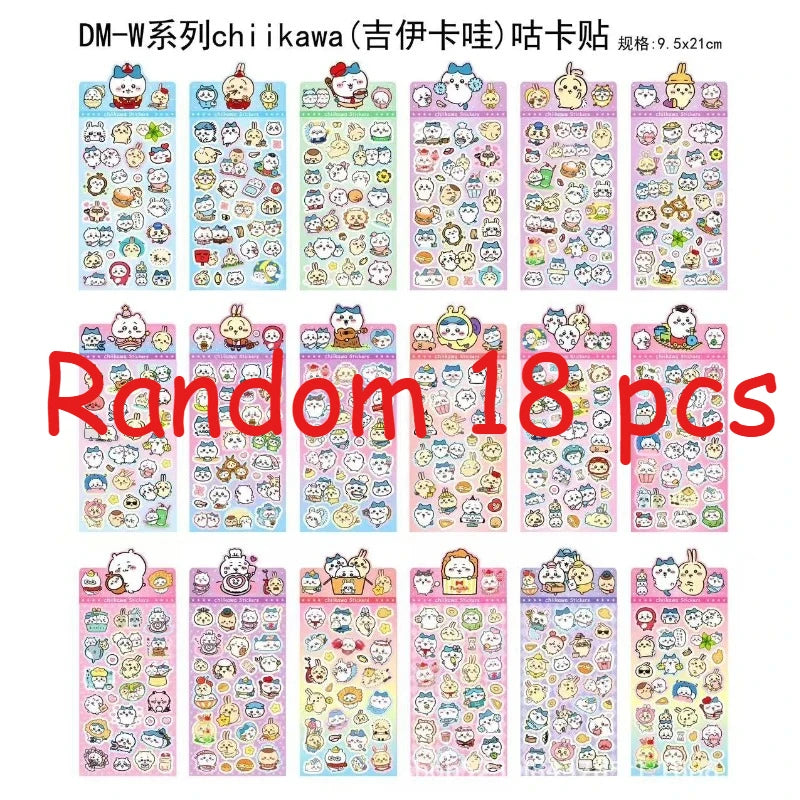 Kawaii Chiikawa Laser Stickers, Cartoon Animal Decals for Laptop, Binder & Kids Crafts