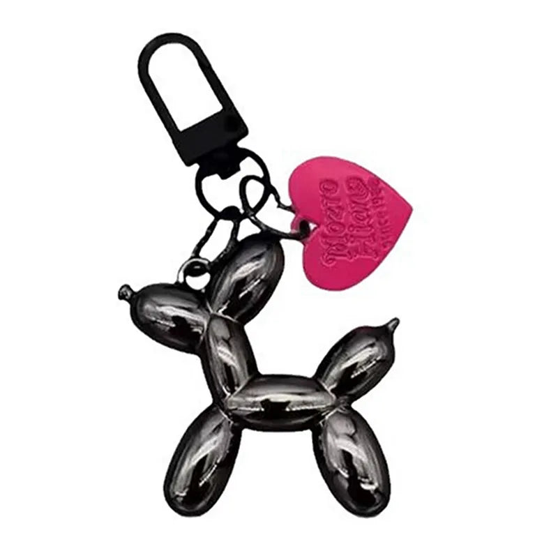 Fashion Punk Y2K Balloon Dog Keychains for Women Bag Pendant Jewelry Trinket Girl's Car Key Ring Key Chain Accessories