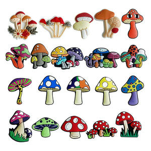 New Arrivals Mushroom Shoe Charms for Crocs Accessories Charms Clogs Bubble Slides Shoe DIY Shoe Decoration Party Gifts