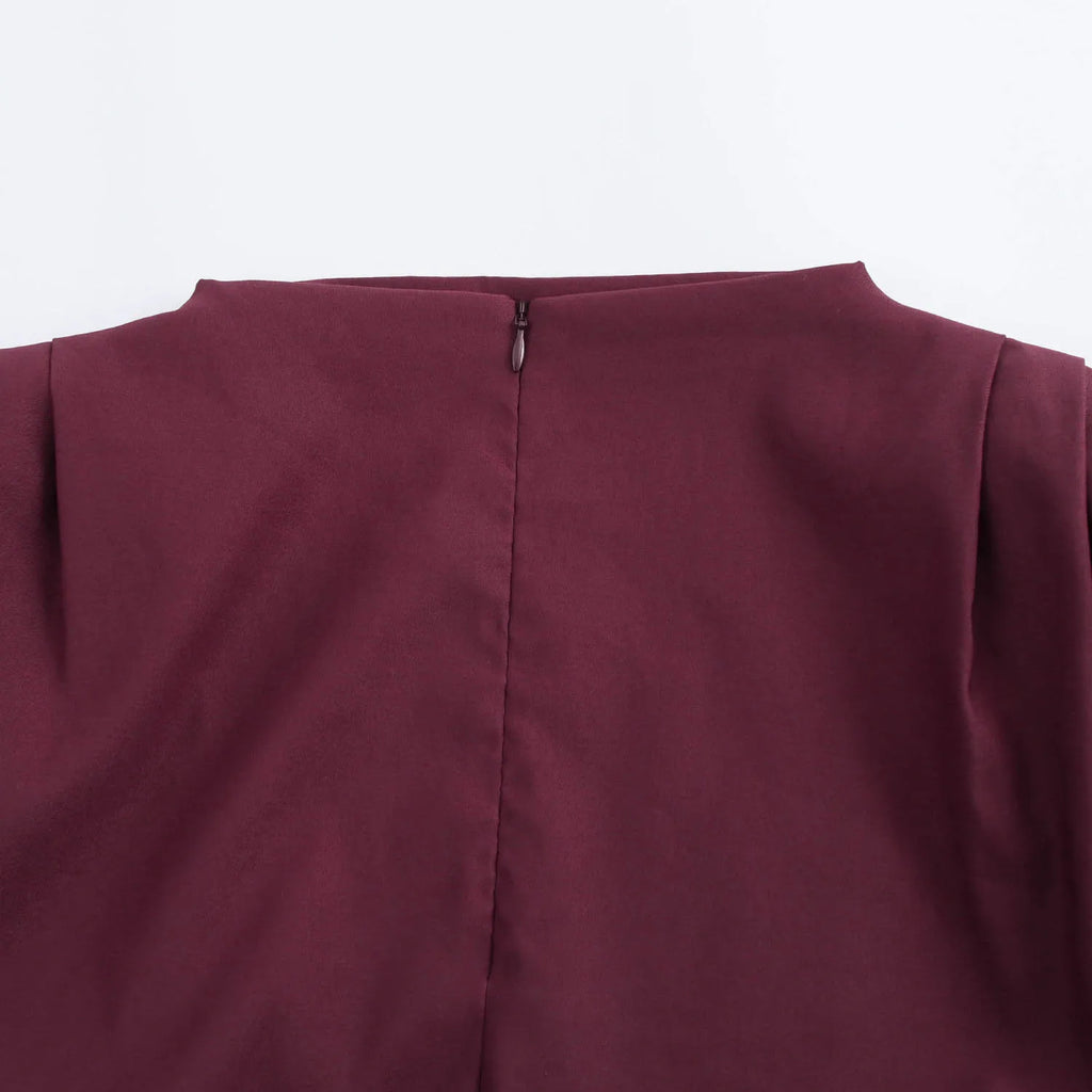 Fashion Shoulderless European American Style Top Simple Pleated Decorative New Arrivals