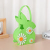 Easter Bunny Basket Kids Candy Tote Bag Soft Felt Gift Storage Basket 2026 Easter Party Decoration Egg Hunt Game Props