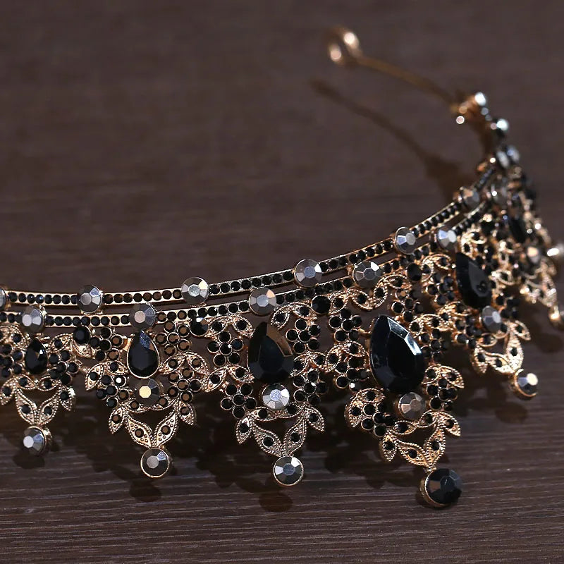 2025Bridal HeadwearWomen's Ballroom Crown Baroque Crystal Tiaras And Crowns Bridal Wedding Hair Accessories Jewelry