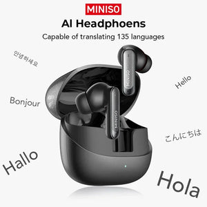 MINISO MS106 Bluetooth Earphones  AI Translator Earbuds TWS Ear Clip Sports Earphones Noise Reduction Wireless Headphones