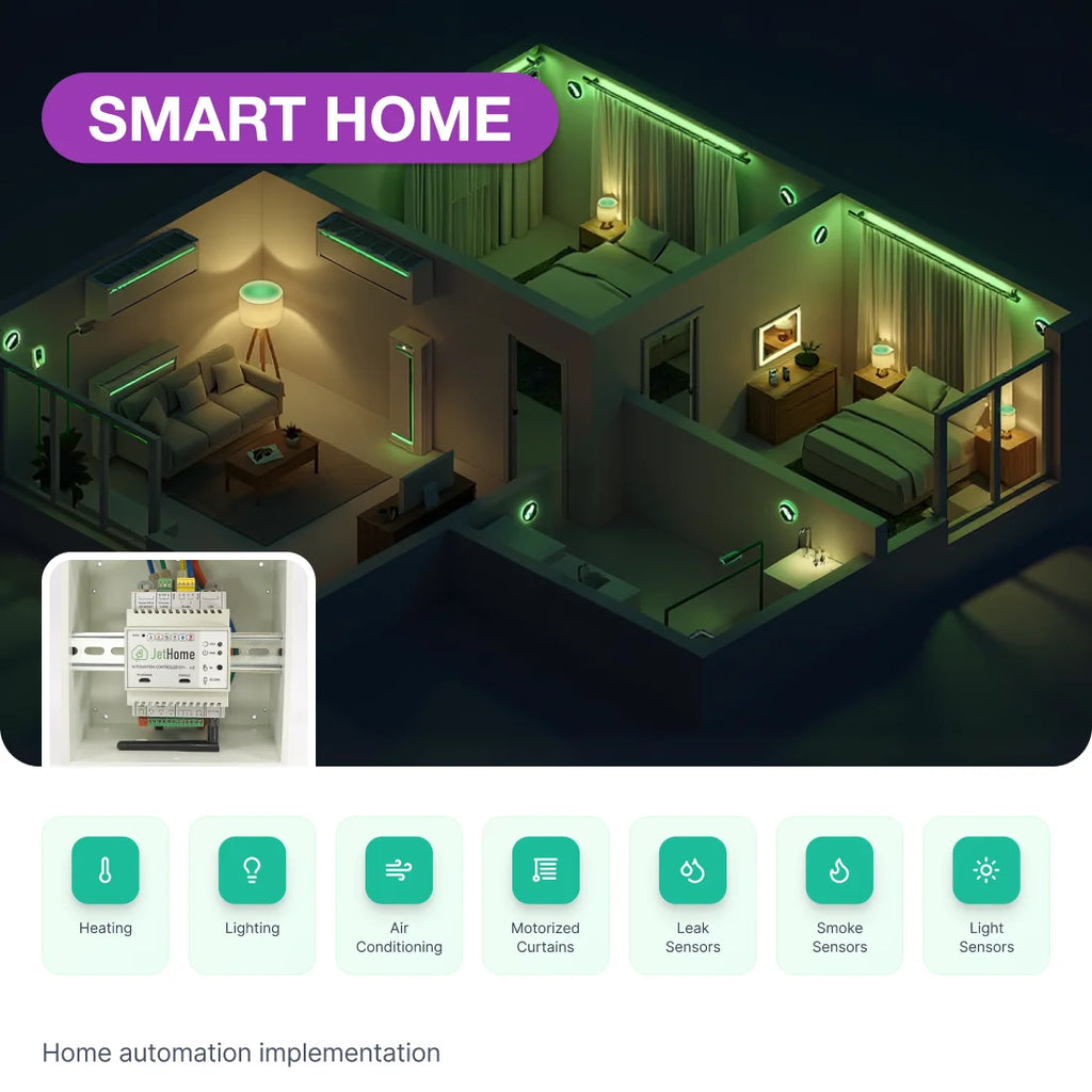 2026 Hot Sale JetHome D1+ V.3  JetHub upgraded version energy-saving home automation central control module DIN rail smart home