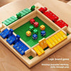 Arithmetic Dice Board Game Four-Sided Flip Card Games Box Dice Toys Wooden Flaps Dices 4 Players Party Number Game Board Games