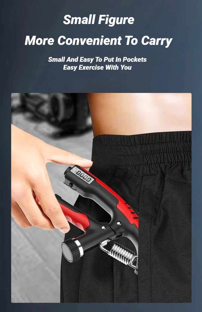 10-100KG Electronic Smart Counting Hand Grip Adjustment Exercise Power Strengthening Pliers Spring Finger Pinch Wrist Training