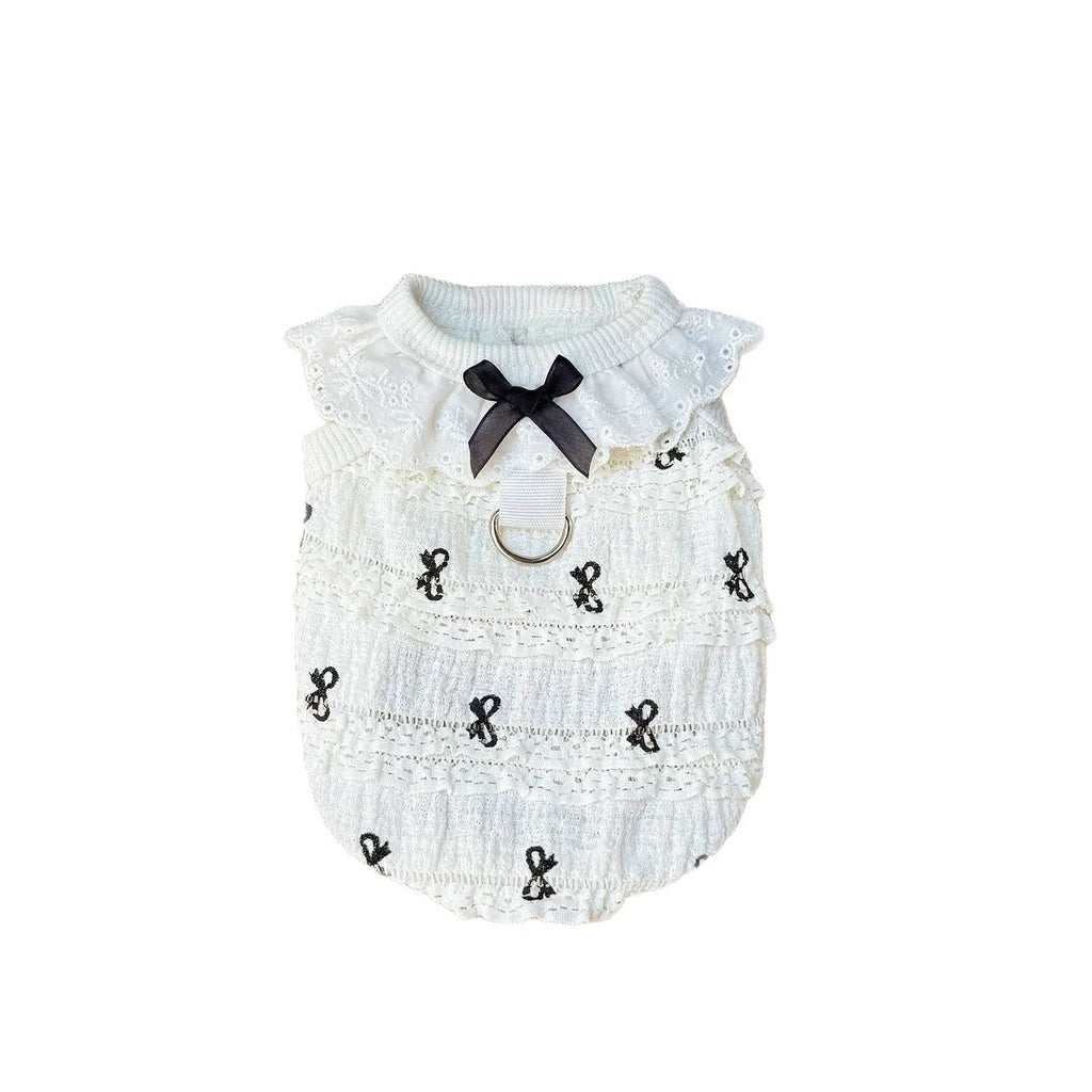 Pet Spring/Summer Breathable Cake Skirt Lace Vest Pet Cat Top Strap Puppy Clothes Dog Clothes for Small Dogs