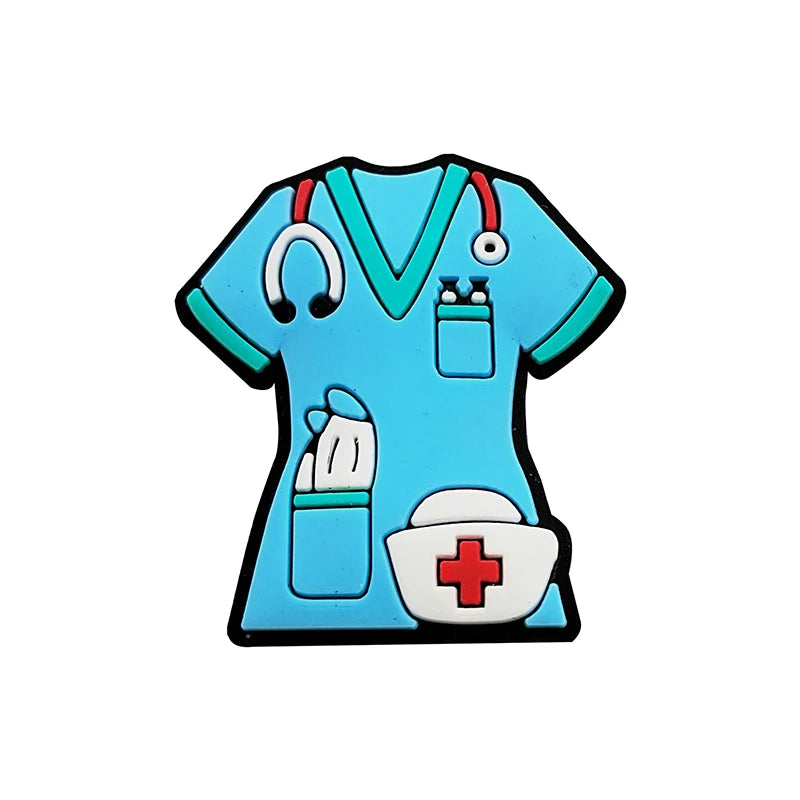 Hot Sales New Arrivals Cute Doctor Nurse Shoe Charms for Crocs Accessories Decoration Shoe Clog Pin Adult Party Gifts