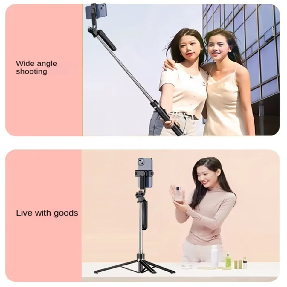 MEUYAG 1.7m Tripod for Smartphone Light Camera Stand ,with Wireless Bluetooth，Selfie Stick bracket with Phone Holder for Video