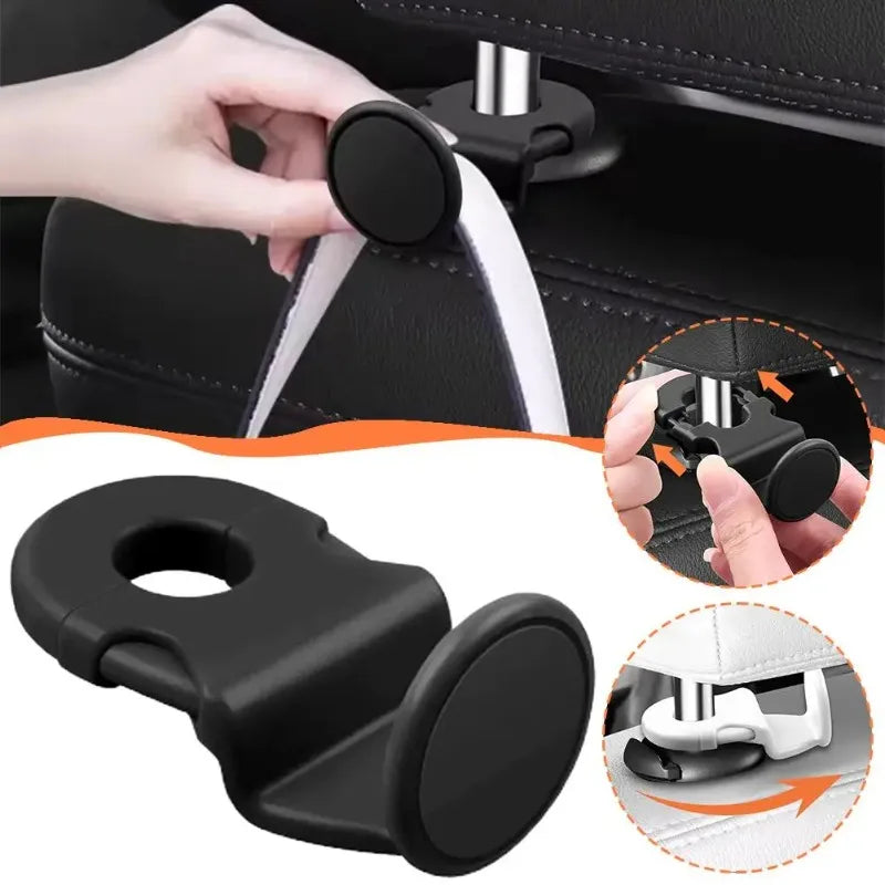 2PCS Car Back Seat Hook Car Interior Organizer Accessories 20KG Heavy Duty For Grocery Bag Car Headrest Hanger
