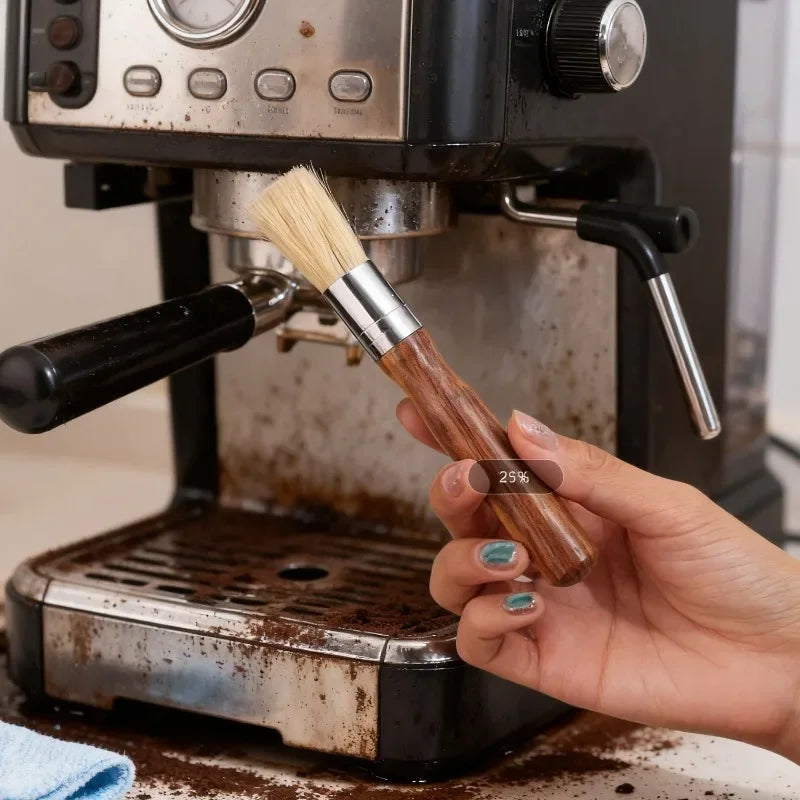 5/1pcs Wooden Coffee Brush Grinder Cleaning Tools Soft Pig Hair Solid Wood Brushes Espresso Machine Cleaner Kitchen Accessories