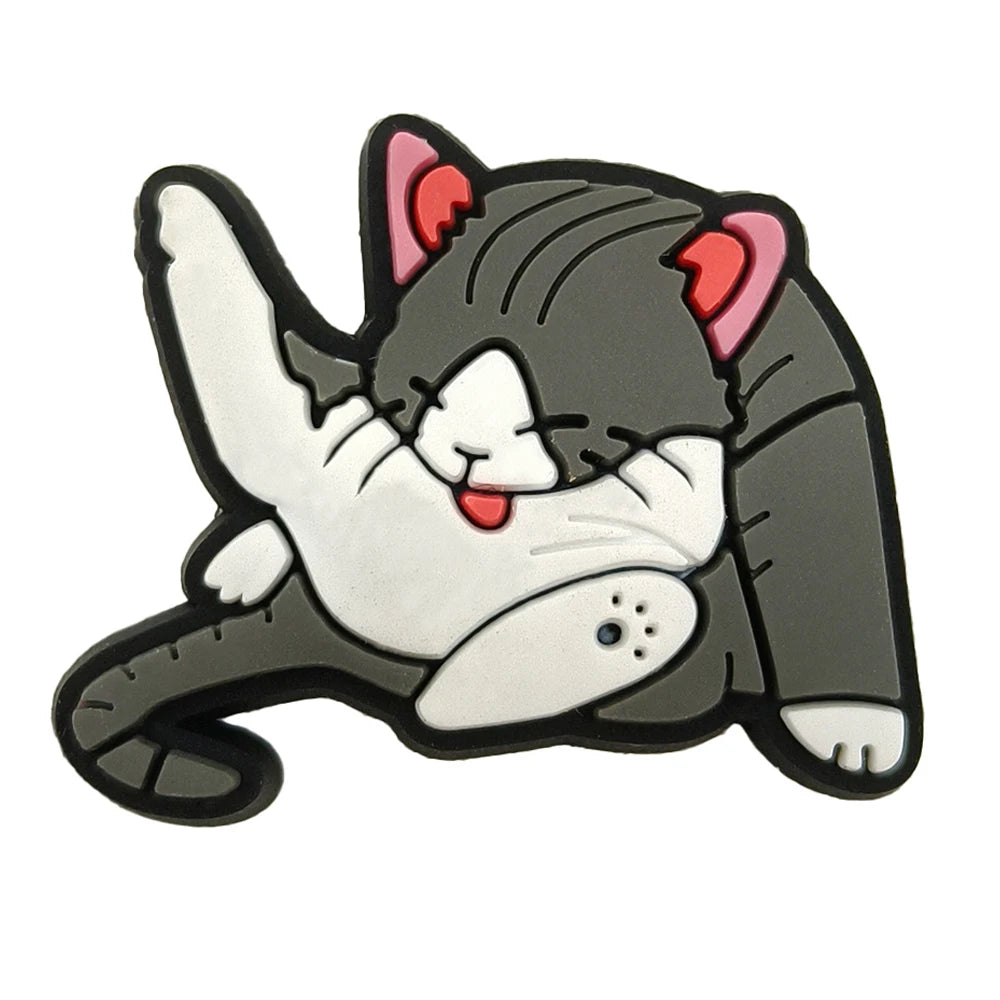 New Arrivals Cute Cat Shoe Charms for Crocs Accessories Decorations Sandals Shoe Pins Women Favor Gifts