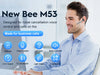 New Bee M53 Wireless Bluetooth Headset Single Earpiece Driving Headphone with Dual-Mic Noise Cancelling Handsfree Earphones