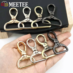 5/10Pcs Meetee 15-32mm Metal Webbing Snap Hook Pet Collar Rotating Lobster Buckle Bag Strap Keychain Carabiner Accessories