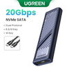 BR Sale UGREEN M2 SSD Case M.2 NVMe SATA SSD Enclosure Adapter 20Gbps USB 3.2 Gen2 USB C External Enclosure