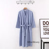 100% Cotton Waffle Robes for Women Summer Thin (nine Sleeves + Short Sleeves) Bathrobe Nightgown Home Service Hotel Bathrobe