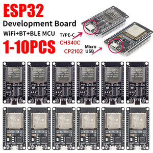 ESP32 -32 Development Board TYPE-C CH340C/ USB CP2102 WiFi+Bluetooth Ultra-Low Power Consumption Dual Core Wireless Module