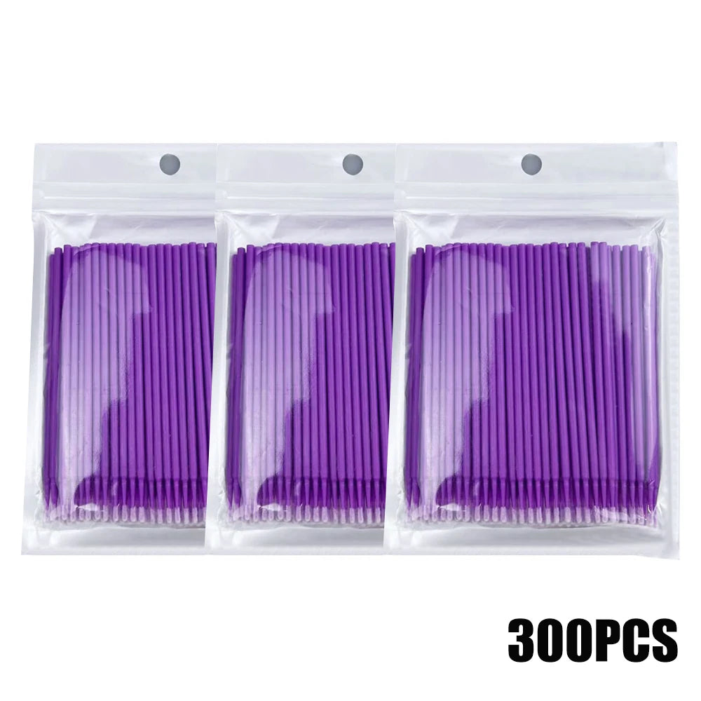 300/2000pcs Disposable MicroBrush Eyelash Extension Brushes For Makeup Nail Art Individua Applicator Lash Cleaning Removing Tool