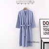 100% Cotton Waffle Robes for Women Summer Thin (nine Sleeves + Short Sleeves) Bathrobe Nightgown Home Service Hotel Bathrobe