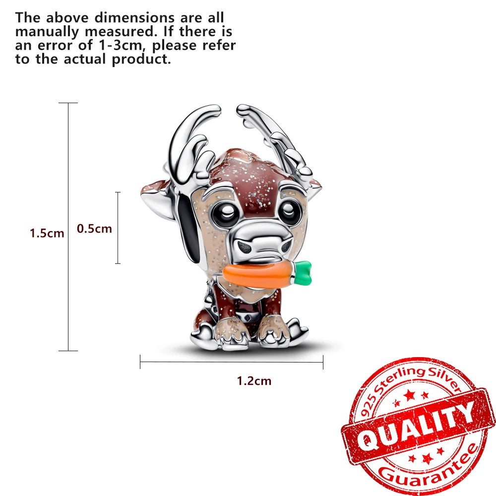 Hot Sale New Arrivals 925 Sterling Silver Snowflake Bell Christmas Series Dangle Charm Fit Original Bracelet Kids Jewelry Gift