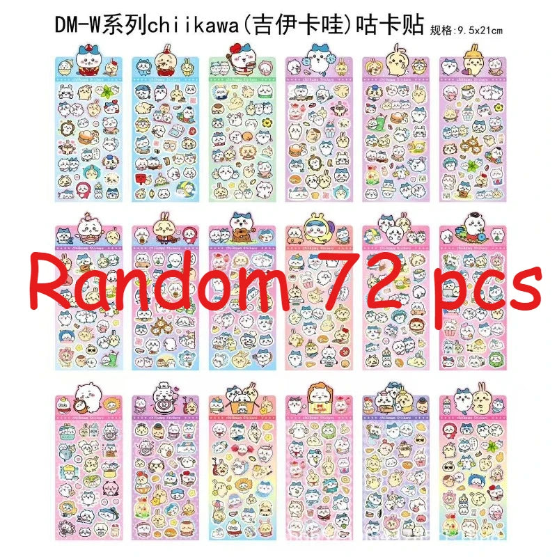 Kawaii Chiikawa Laser Stickers, Cartoon Animal Decals for Laptop, Binder & Kids Crafts
