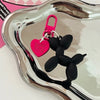 Fashion Punk Y2K Balloon Dog Keychains for Women Bag Pendant Jewelry Trinket Girl's Car Key Ring Key Chain Accessories